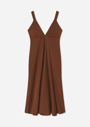 Silk Slip Midi Dress - Moose - CO Collections